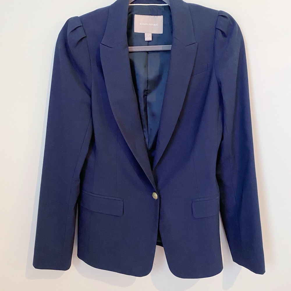 Navy Blue Blazer by Banana Republic